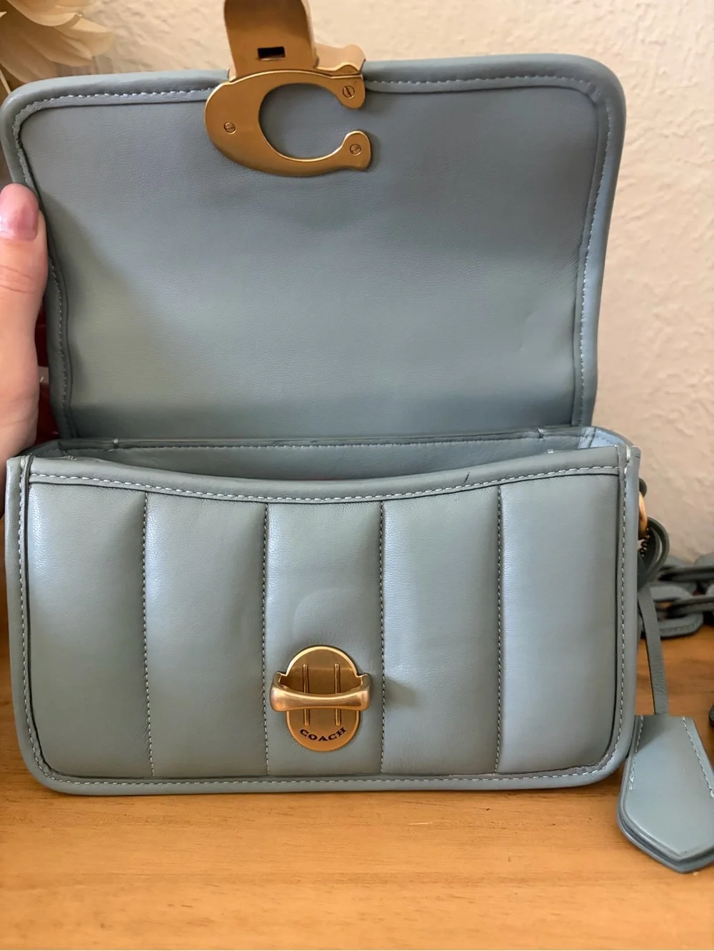 Coach Quilted Studio in Sage
